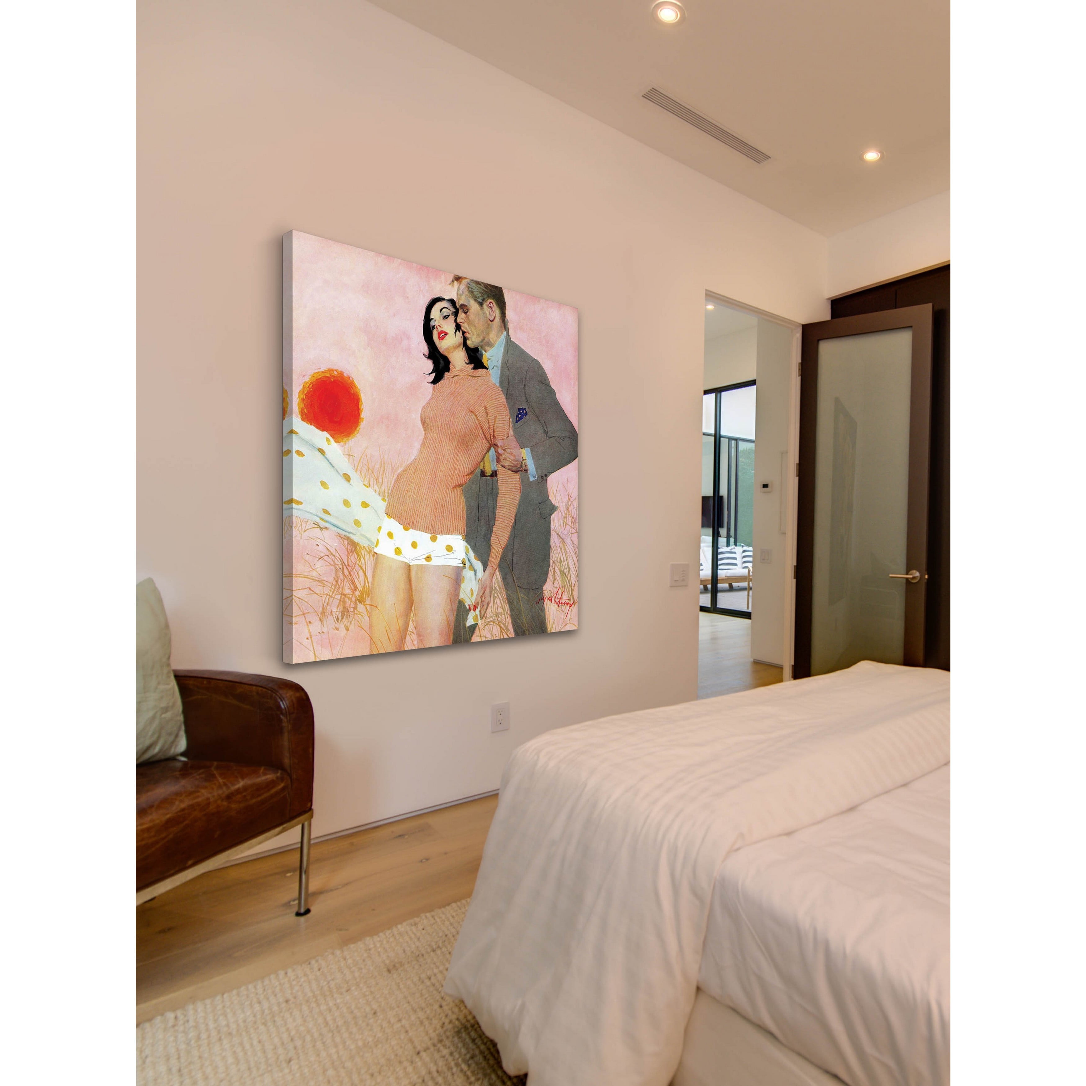 "The Lady and the Landlord" Painting Print on Canvas