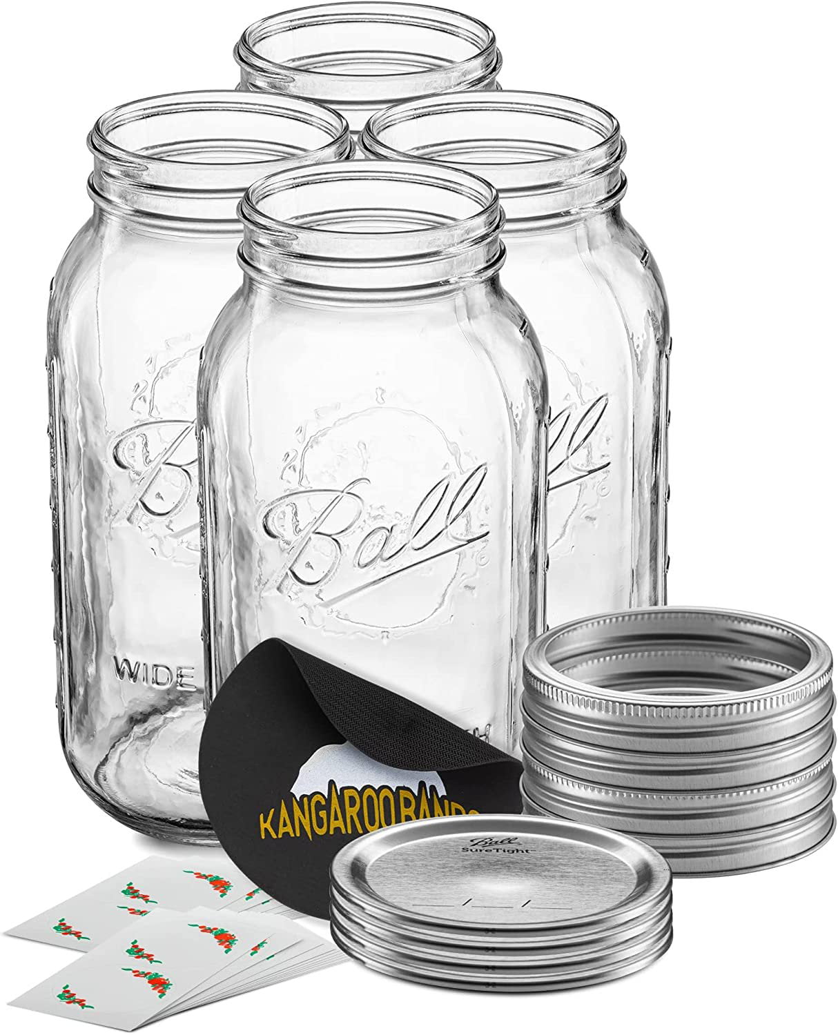 Ball 64 oz. Wide Mouth Half Gallon Jars (Pack of 6) 68100 - The Home Depot