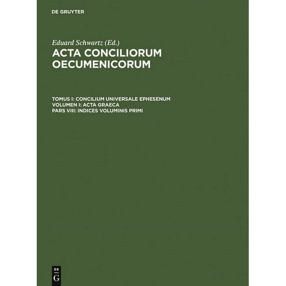 Indices voluminis primi, (Hardcover)