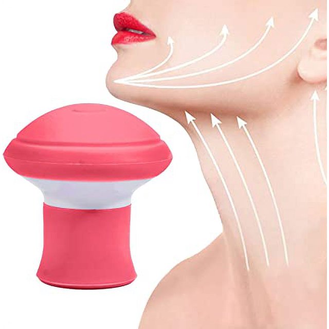 Ejercitador mandibular, bola de ejercicio mandibular de tóner facial para adelgazar y músculos del cuello para moldeador mandibular (rosa)