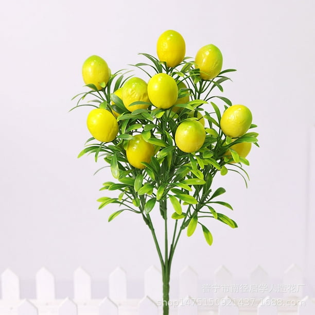 Artificial lemon tree stem 2pcs Artificial Lemon Tree Stem Fake Fruit