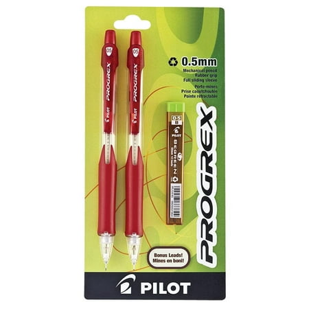 Pilot Progrex Matite Meccaniche 0,7 Mm – Confezione Da 10, Corpo In Plastica Riciclata, Gommino Incluso, Begreen