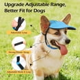 thumbnail image 2 of Pawaboo Dog Baseball Cap - Upgraded Elastic Ear Holes - Adjustable Dog Outdoor Sport Sun Protection Baseball Hat Cap Visor Sunbonnet Outfit for Small Medium Large Dogs, Small, Blue, 2 of 6