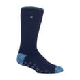 thumbnail image 1 of Heat Holders Mens Twist Stripe Patterned Fleece Lined Slipper Socks, 1 of 2
