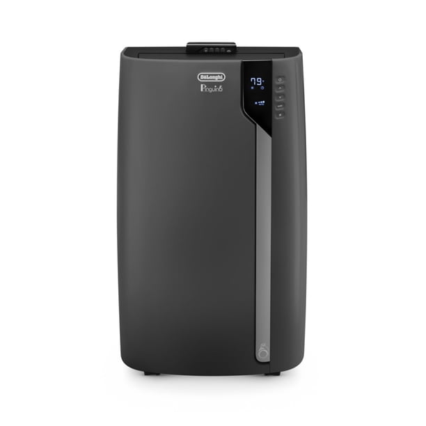 De'Longhi Pinguino - Aire acondicionado portátil, gris oscuro, para habitaciones de hasta 500 m2 ft. - Modos de refrigeración, deshumidificación y ventilador - Fácil de usar - Filtro lavable incluido
