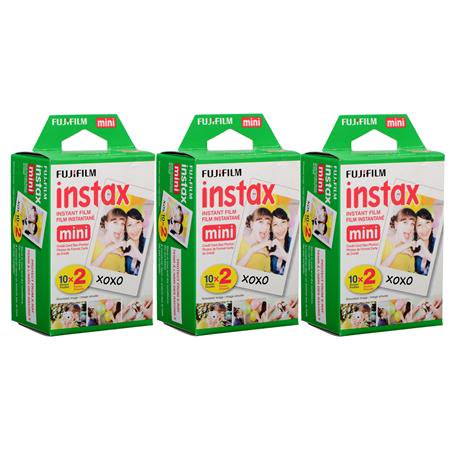 Instax Mini Instant Daylight Film ISO 800  3 x Twin Packs  (60 Exposures)