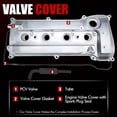thumbnail image 2 of MITZONE Engine Valve Cover with PCV Hose & Gasket Compatible with 2001-2015 Toyota Camry Corolla RAV4 Highlander Solara Matrix Scion tC xB 2.4L Replace 11201-28014 11201-28033, 2 of 7