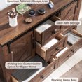thumbnail image 3 of OKD 48" Farmhouse Dresser, 4 Drawer Wood Rustic Chests Organizers with Storage, Reclaimed Barnwood, 3 of 7