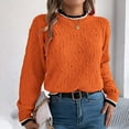 thumbnail image 4 of Goodtrade8 Oversized Light Sweaters for Women Pullover Solid Color Casual Crew Neck Long Sleeve Sweaters for Women Tops, 4 of 7