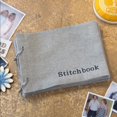thumbnail image 2 of Clearance! Blank Fabric Sketchbook with Unique Folding Design Convenient to Carry Blank Fabric Sketchbook Art Diary Linen Needle and Thread Book for Painting and Writing Grey, 2 of 9