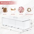 thumbnail image 2 of Hair Accessories Organizer for Girls, Clear Hair Bow Tie Clip Scrunchie Holder Organizer with Removable Divider, Cute Small Stackable Storage Drawer Container Caddy Box, Kids Women Vanity Accessories, 2 of 7