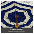 thumbnail image 5 of Beach Umbrella - Portable Sun Shelter with UV 40+ Protection - Vent Ruffles, Carry Bag - Blue & White Stripe, 5 of 9