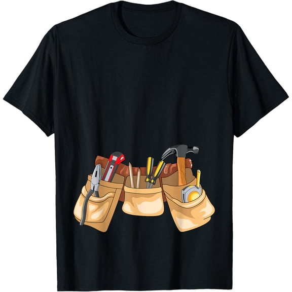 Halloween Kids Carpenter Costume Toolbelt Handyman T-Shirt