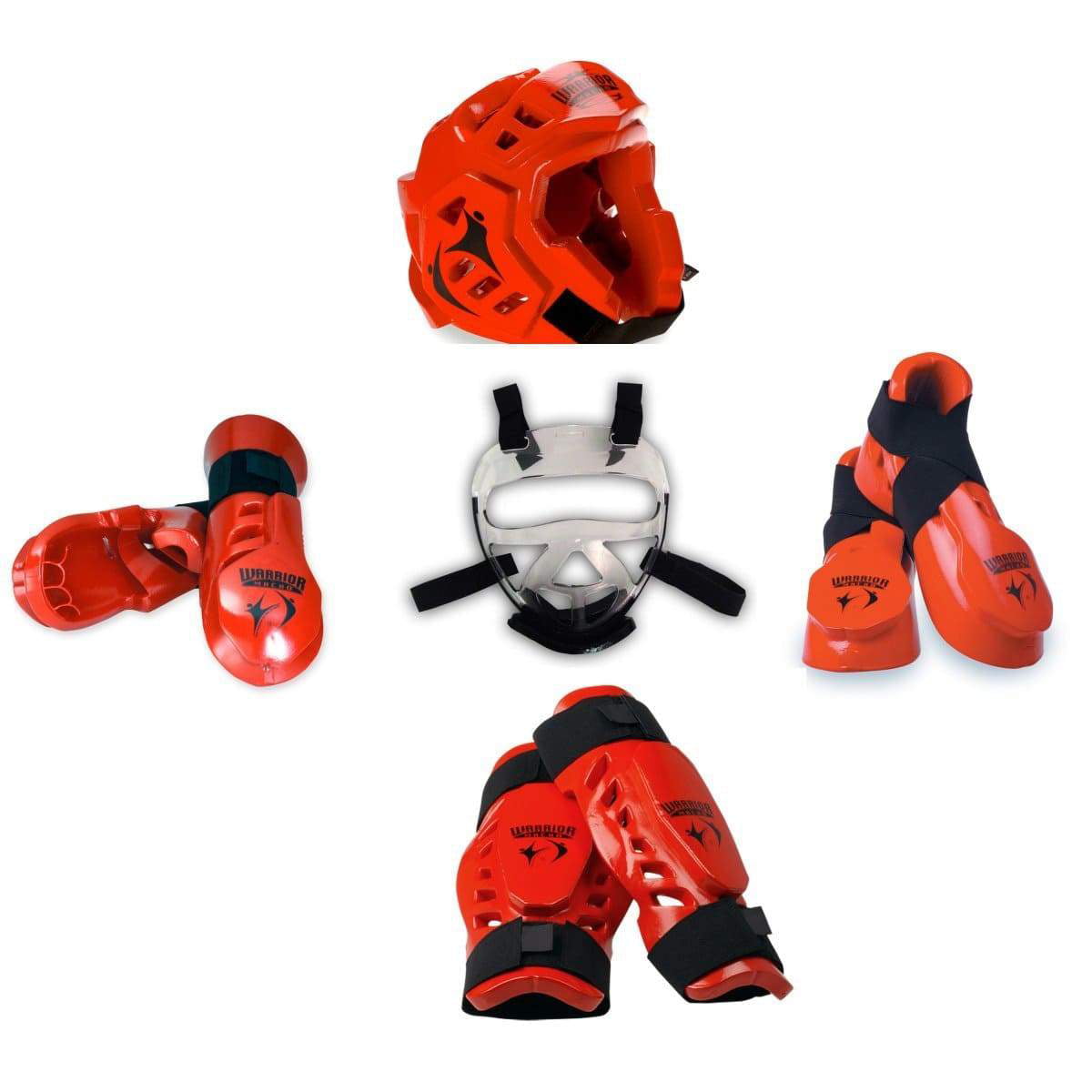 ProForce Double Layered Sparring Gear Set Head Hand Foot Guards Karate Pads 