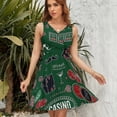 thumbnail image 7 of Casino Theme. Gambling Symbols Dress Fashion Beach Long Dresses Female Party Printed Sundress, 7 of 7