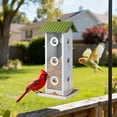 thumbnail image 2 of Shineforu All Metal Bird Feeder for Outdoors Hanging | 14-Port Multi-Bird Viewing | Rust-Proof, Waterproof & Easy-Clean | Attract, 2 of 7