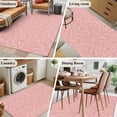 thumbnail image 5 of 3'x5' Area Rugs, Easter Egg Indoor Outdoor Area Rug for Living Room Bedroom, Pink Flowers Leaves Line Hand-draw Washable Bathroom Rugs Kitchen Floor Carpet Mats Home Decor Aesthetic, 5 of 8