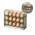 thumbnail image 1 of Caja de huevos para refrigerador con puerta lateral abatible, caja de almacenamiento para huevos, bandeja para huevos, 1 of 14