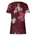 thumbnail image 4 of Birdeem Mode Décontractée pour Femmes Chemises Imprimées Manches Courtes Tee-Shirt Ample Grande Taille Col Rond Tunique Blouse, 4 of 5