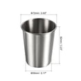 thumbnail image 2 of Unique Bargains Stainless Steel Planter Flowerpot Container Indoor Garden, Small 3 Pack, 2 of 5
