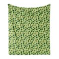 thumbnail image 1 of Vegetable Soft Flannel Fleece Throw Blanket, Repeating Healthy Food Graphic with Organic Broccoli Pattern, Cozy Plush for Indoor and Outdoor Use, 70" x 90", Green Pale Green, by Ambesonne, 1 of 5