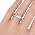 thumbnail image 4 of Oryn Jewelry 0.3 Ct Round Cut Moissanite Ring - 14K White Gold Plated Wedding Anniversary Bands - Classic Engagement Jewelry for Men - Elegant Gift Ring, 4 of 4