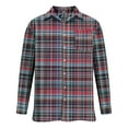 thumbnail image 4 of FDGIU Men's 2025 Plaid Flannel Shirt - Long Sleeve Button Down, Classic Pocket Casual Fall Top, 4 of 4
