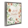 thumbnail image 4 of Stupell Industries Always Thankful Floral Botanical & Floral Painting Gray Floater Framed Canvas Art Print Wall Art, 25 x 25, 4 of 10