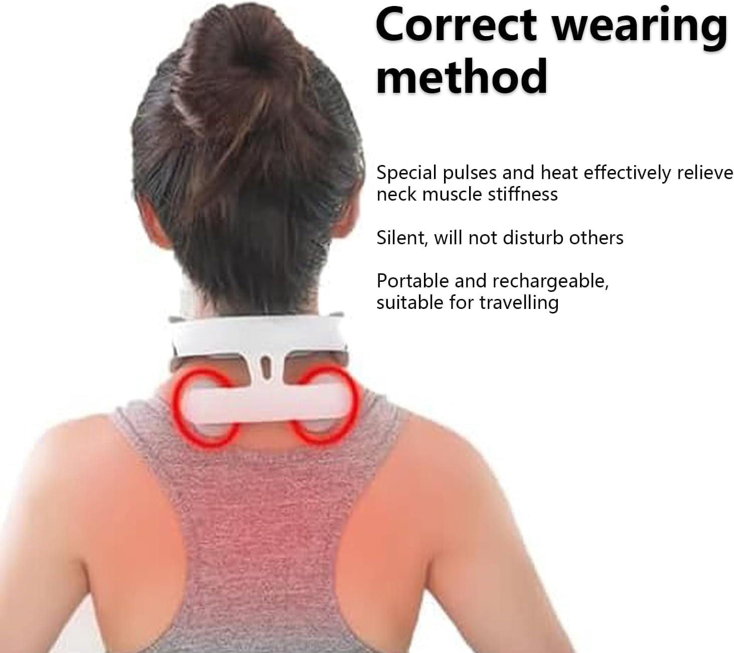2025 New Portable Neck Heated Electric Massagers,Neck and Shoulder 6 Modes | 14 Levels | 4 Head Electric Massage with Heat for Home/Office