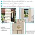 thumbnail image 4 of Sunnydaze Modern Beige Solid Light-Filtering Indoor or Outdoor Curtain, 52" x 96" (1 Panel), 4 of 12