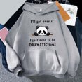 thumbnail image 2 of Gibobby Sudaderas universitarias con capucha Sudadera con capucha con estampado de panda y para mujer con bolsillo con cordón （Gris， S), 2 of 3