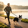thumbnail image 6 of AuroraX Auto Retractable Dog Leash Dog Leash Brake Lock 16.4FT Nylon Lightweight Comfort Pet Supplies for Dog Cat Gray, 6 of 6