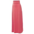 thumbnail image 2 of A2Y Women's Basic Foldable High Waist Floor Length Maxi Skirts Desert Rose XL, 2 of 5