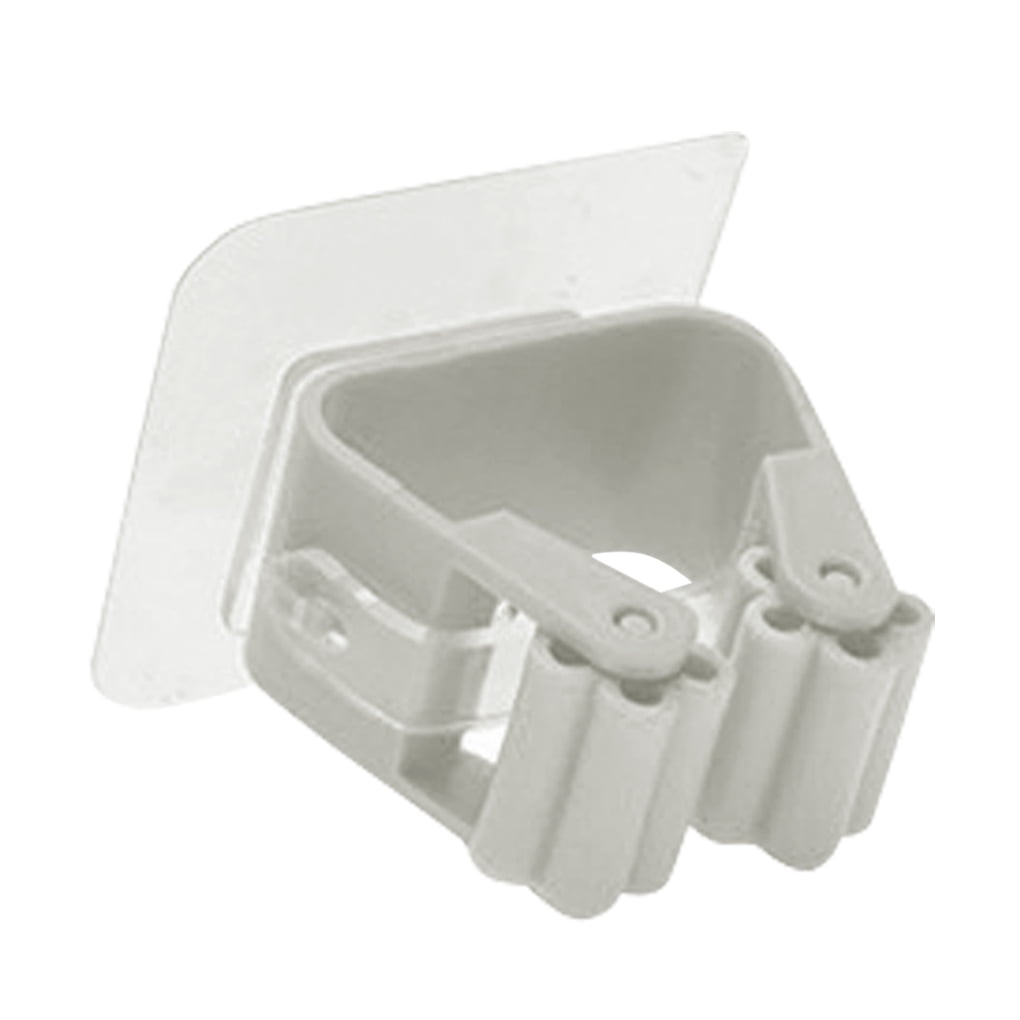 'Discount.Home Punch-free Clip Bathroom Broom Hanger Multifunction Household Hole Free Clip, Grey'