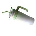 thumbnail image 3 of Taza aislada para coche de acero inoxidable de 1250 ml con vasos aislados con pajita para viajes al aire libre, color verde degradado, 3 of 10