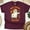 Maroon, variant on Not Today Satan Shirt | Funny Ghost Graphic Tee | Unisex T-Shirt, Maroon, Size 2XL
