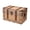 Beige, variant on Trunk Inspired Memory Box with Lid, Decorative Rectangular , Side Handles, Closure, Countertop Storage