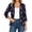 Navy, variant on EANJE Women Christmas Graphic Open Front Cardigan, 3/4 Sleeve Loose Lightweight Shrug, Casual Printed Thin Knit Layering Top Red 2XL