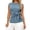 Blue, variant on Bow Tie Front Asymmetrical Short Sleeve T Shirt Slim Fit Basic Top For Casual Wear plus Size Womens Turtleneck Long Sleeve