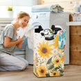thumbnail image 5 of Yayeee Freestanding Laundry Hamper with Handle Collapsible Large Storage Basket for Clothes, Beige Sunflowers, 5 of 7