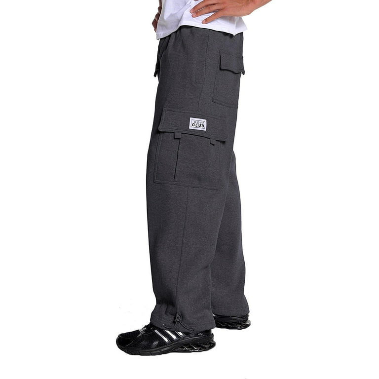 Pro Club Heavyweight Cargo Sweatpants Fleece Long Pants Comfort Activewear  