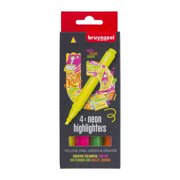 Bruynzeel Highlighter Set, 4-Highlighter Neon Colors Set