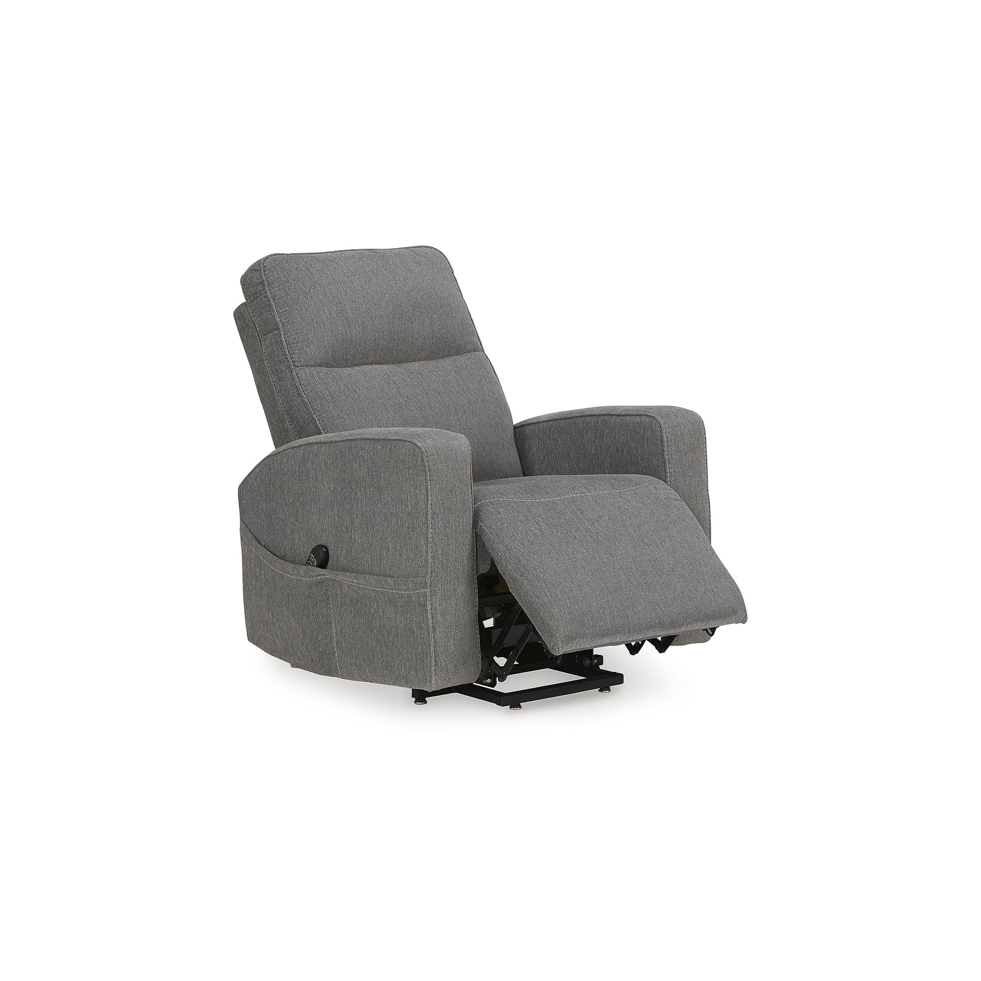 Signature Design by Ashley Starganza Power Lift Recliner Chair with Heat & Massage - Next-Gen Nuvella™ Fabric, Gray