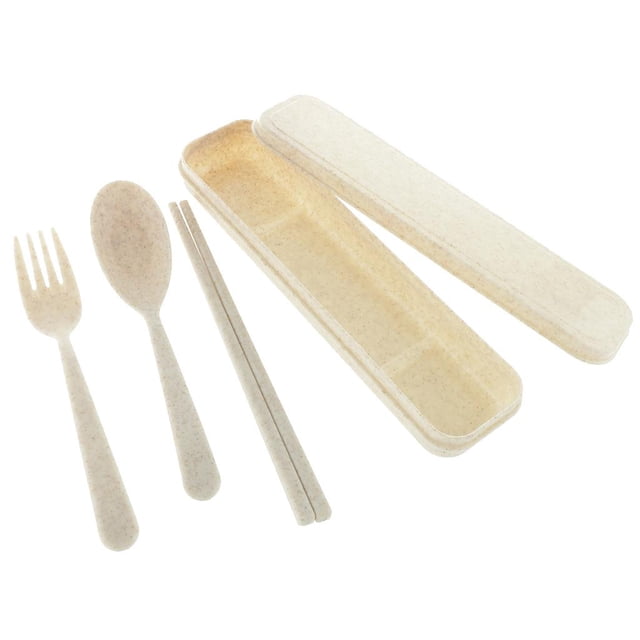 Ensemble de Vaisselle de Voyage Beige