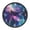 Nebula, variant on Voice Activated Clock with Glow Light 12 Inch Large Silent Wall Clock Battery Operated for Home Decor Abstract Nebula