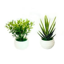 Limei Artificial Potted Plants Bathroom Home Office Decor Mini Fake Greenery Faux Topiary Shrubs Plants for Desk Decoration-#1