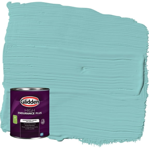 Glidden HEP Aqua Fiesta / Blue Eggshell Interior Paint with Primer, 1 Quart