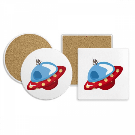 

Universe And Alien UFO Coaster Cup Mug Holder Absorbent Stone Cork Base Set