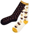 thumbnail image 2 of TeeHee Women's Foods Knee High Socks 2-Pack (Coffee Bean & Coffee), 2 of 4