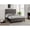 Grey, variant on Dark Cocoa Queen Panel Bed with Engineered Wood - Harrison Wood Bed Frame for Bedroom, 63L x 84.75W x 53.5H